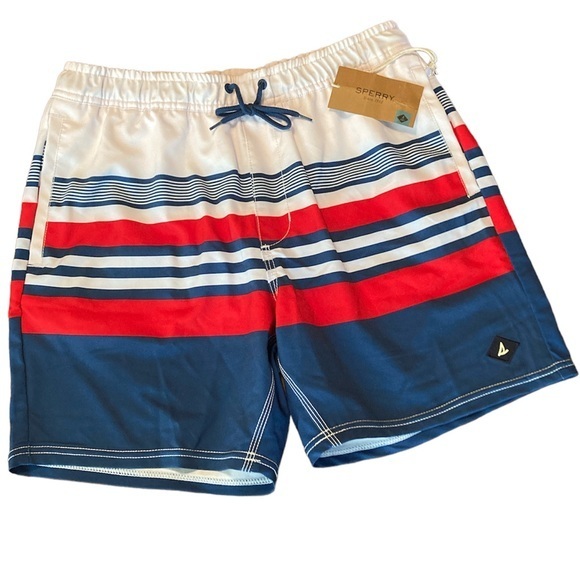 🌸NWT SPERRY Topsider Mens Swim Shorts - size Medium - Picture 1 of 16